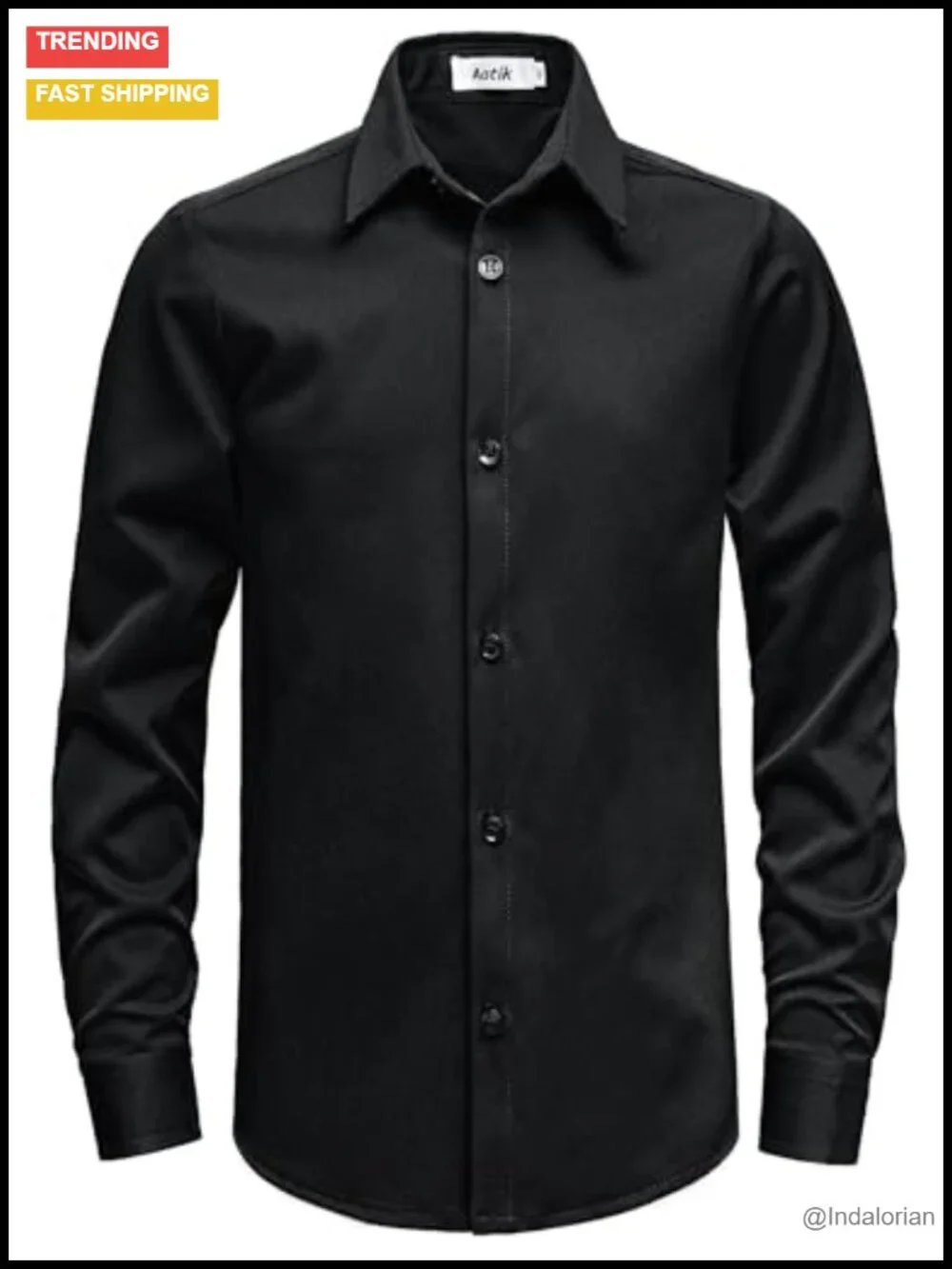 Kids Stretch Wrinkle Free Long Sleeve Button Down Dress Shirt